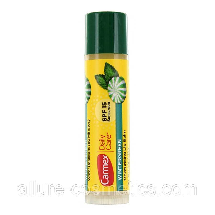 Бальзам для губ Carmex стик без паковання Wintergreen SPF 15