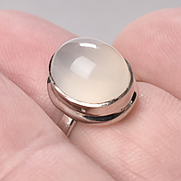 Лунный камень Беломорит серебряное кольцо, 2058КЛ