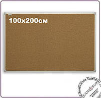 Дошка коркова "2х3" 100x200см рамка "2х3 C-line" (TCA1020 /UA)