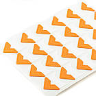 Кутики для фотографій 1 лист (24 кутика), помаранчеві самоклеючі на аркуші КDF021, фото 2