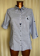 Стильная женская модная рубашка в клетку на пуговицах, размер 46,48,50,52,54
