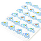 Кутики для фотографій 1 лист (24 кутика), голубі самоклеючі на аркуші КDF023, фото 2