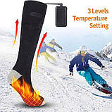 Шкарпетки з підігрівом + два акумулятори 4400 mAh PowerBank  (3 режими нагрівання +60° C), фото 2