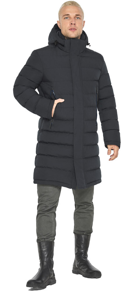 Чоловіча графітова куртка на блискавці модель 51818 (КЛАД ТІЛЬКИ 56(3XL))