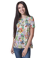 Женская футболка с цветочным принтом