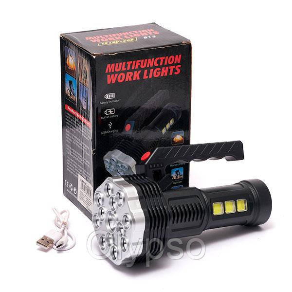 Фонарь Ручной Аккумуляторный Multifunction Work Lights-913 с Ручкой USB ...