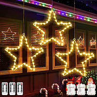 KNONEW 45 LED Star Lights, 3 шт., 8 режимів освітлення/таймер, різдвяні прикраси, святкова вечірка/сад/день народження/весілля (те