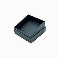 Бокс коробочка для подарунків з Кришкою із палітурного картону Чорна 220х210х80 мм, фото 2