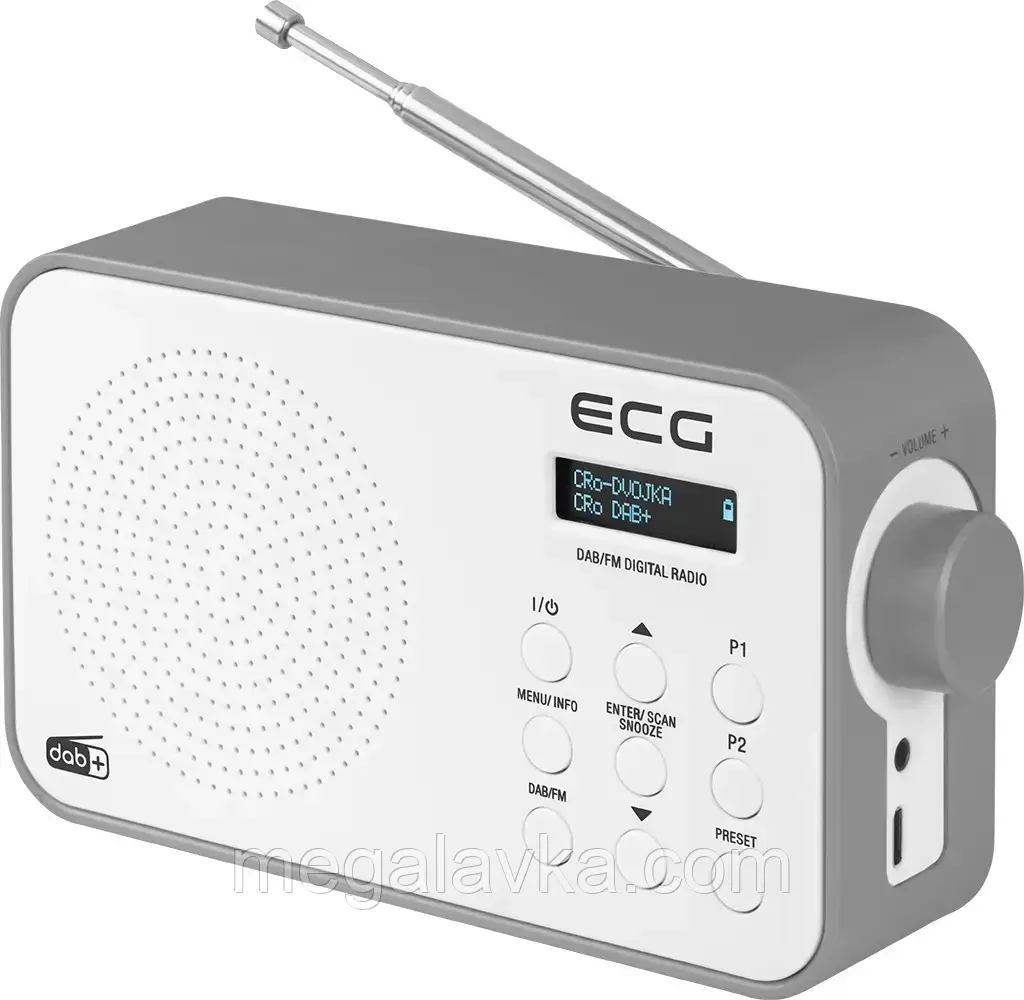 Радіоприймач портативний ECG RD 110 DAB White — MegaLavka