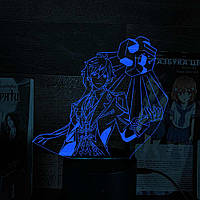 Акриловый 3D светильник-ночник Чжун Ли синий