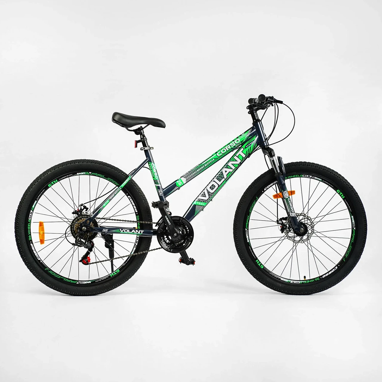 Велосипед спортивний CORSO «Volant» 26 дюймів VL- 26984 зі сталевою рамою 15", SunRun, 21 швидкість