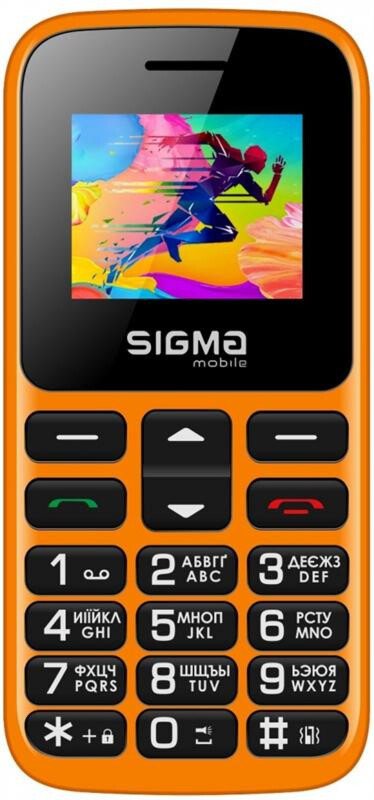 Кнопковий телефон бабушкофон Sigma mobile Comfort 50 HIT 2020 orange (UA UCRF)