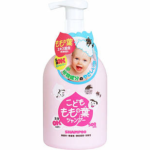 Unimat Riken Мило-шампунь для купання дітей від народження з екстрактом листя персика, гіалуроновою кислотою, 500 мл