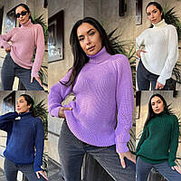 Женская свитер с высокой горловиной. 42-48р