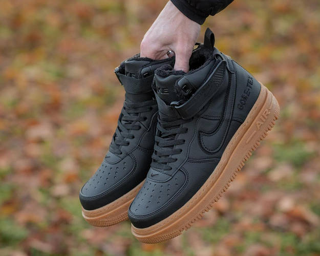 Найки Зимние Мужские Теплые Черные На Зиму Обувь Nike Air Force Gore ...
