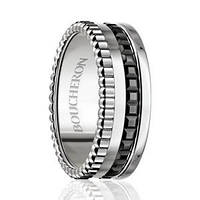 Кольцо стальное в стиле Boucheron Quatre Black Edition Small Ring