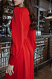 Шикарне вечірнє плаття з ґудзиками Люкс червоне (різні кольори) XS S M L, фото 3
