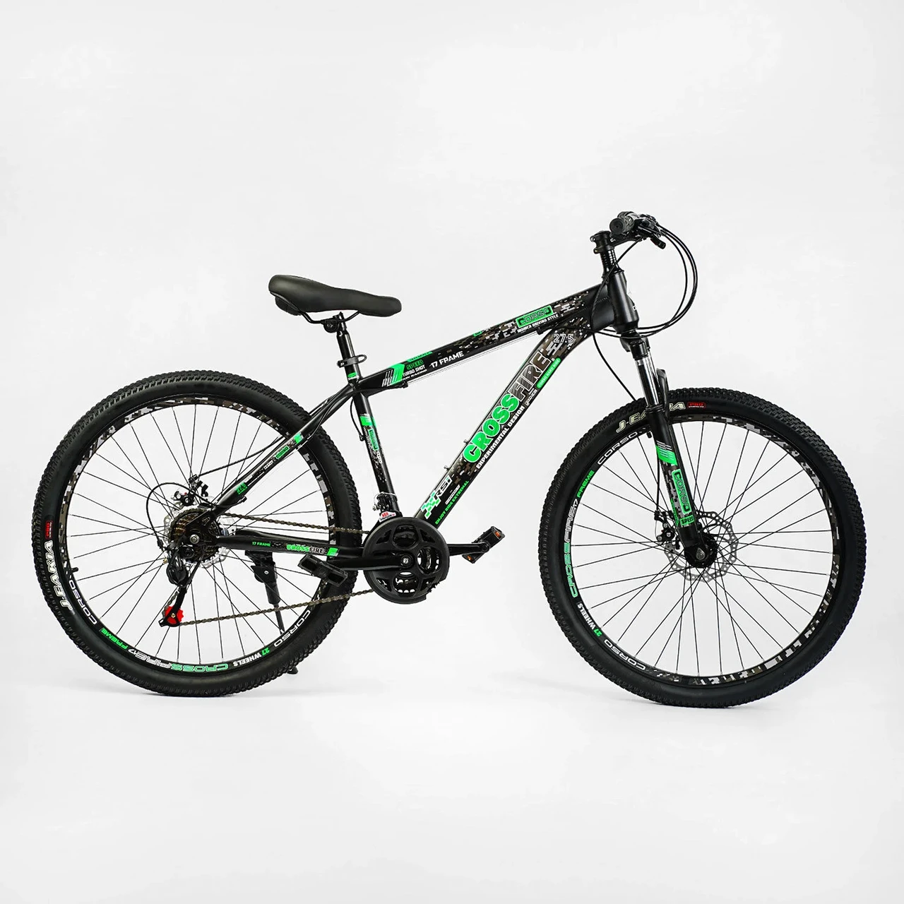 Велосипед спортивний CORSO 27.5" дюймів "Crossfire" CF-27593 зі сталевою рамою 17', 21 швидкість