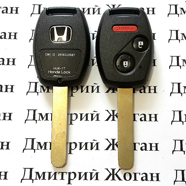 Автоключ для Honda (Хонда) 2 - кнопки + 1 кнопка с частотой 315 Mhz, чипы на выбор: ID8E, ID46 - фото 1 - id-p34851446