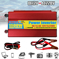 Преобразователь тока Power Inverter 1500W AC/DC Автомобильный инвертор 1500W с 12 в 220