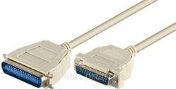 Кабель LPT DB25F-DB25M 3м б\у