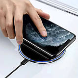 Швидке бездротове заряджання 15W для телефона Apple iPhone, SAMSUNG, Huawei, Xiaomi та ін. ESSAGER чорна, фото 6