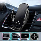 Швидке 15W 2в1 бездротове/дротове заряджання-тримач для телефона в машину з автоматичним затискачем FDGAO, фото 6