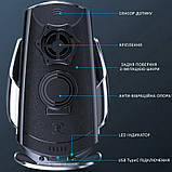 Швидке 15W 2в1 бездротове/дротове заряджання-тримач для телефона в машину з автоматичним затискачем FDGAO, фото 7