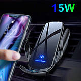 Швидке 15W 2в1 бездротове/дротове заряджання-тримач для телефона в машину з автоматичним затискачем FDGAO, фото 8