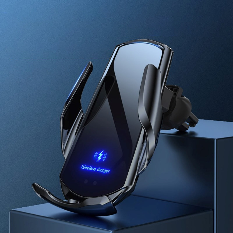 Швидке 15W 2в1 бездротове/дротове заряджання-тримач для телефона в машину з автоматичним затискачем FDGAO, фото 1