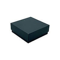 Коробка з кришкою для пакування подарунка картонна, чорна, 270х270х100 мм, фото 5