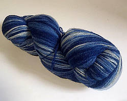 Пряжа Aade Long Kauni, Artistic yarn 8/2 Blue White (Блакитно-білий), 100 г