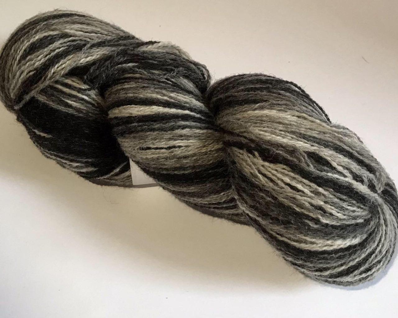 Пряжа Aade Long Kauni, Artistic yarn 8/2 Black White (Чорно-білий), 100 г