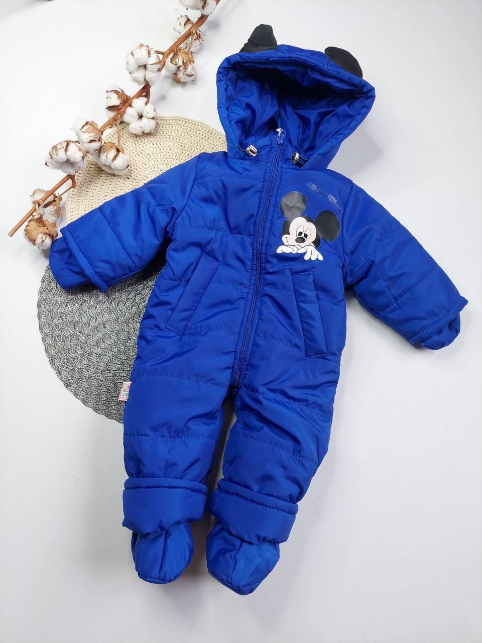 Дитячий демісезонний комбінезон Міккі 80 розмір весняно-осінній комбінезон для діток