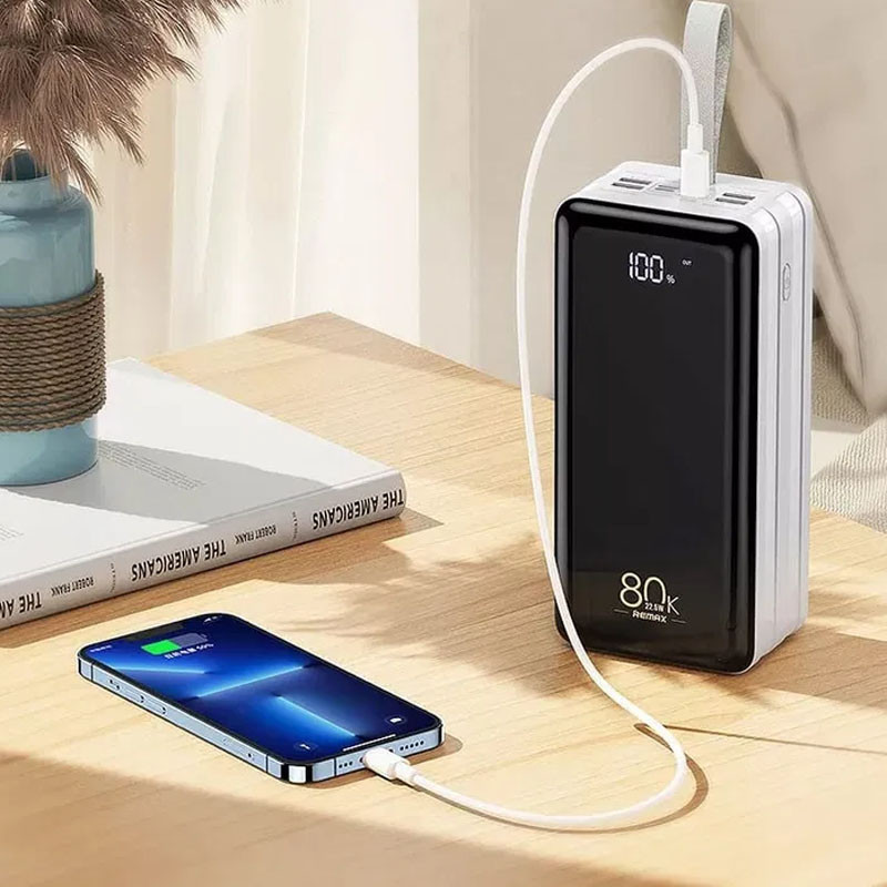 Павербанк с Фонариком Мощный Power Bank 80000 Mah Универсальный Внешний ...