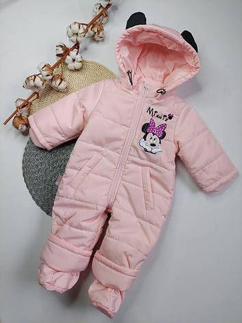 Дитячий демісезонний комбінезон Міккі 74 80 розмір весняно-осінній комбінезон для діток від народження, фото 1