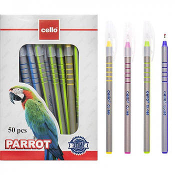 Ручка масляна PARROT Cello синя CL268A(368A)(94484)