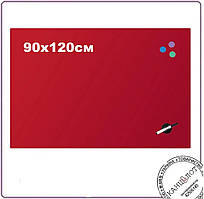 Дошка скляна магнітно-маркерна Axent 9616-06-А, 90x120 см, червона