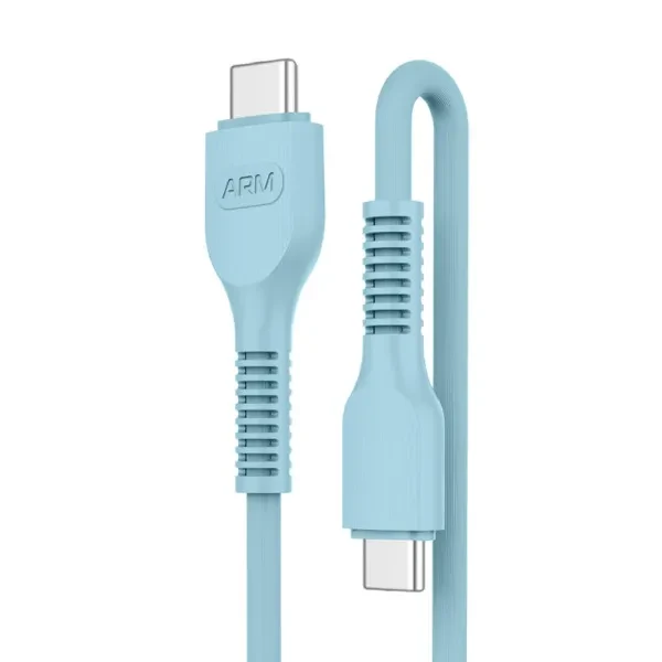 Дата-кабель ArmorStandart AR88 Type-C (тато) - Type-C (тато) 1 м Blue 3A, фото 1
