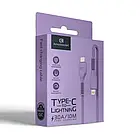 Дата-кабель ArmorStandart AR88 Type-C (тато) - Lightning (тато) 1 м Purple 3A, фото 5