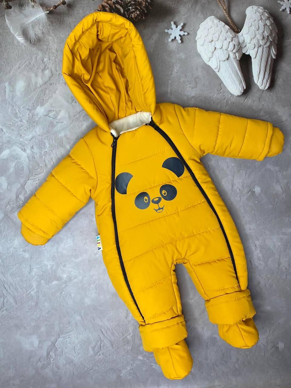 Дитячий демісезонний цільний комбінезон 68 74 розмір - осінньо-весняний комбінезон для дітей від 0  до 18 міс
