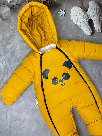 Дитячий демісезонний цільний комбінезон 68 74 розмір - осінньо-весняний комбінезон для дітей від 0 до 18 міс, фото 2