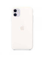 Чехол Silicone Case Soft Touch для Apple iPhone 11 белый с открытым низом