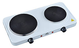 Електроплита настільна Monte MT-2117 White, 2500 Вт, 2 конфорки, механічне управління