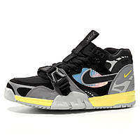 Мужские кроссовки Nike Air Trainer 1 SP Dark Smoke Grey Utility Black Yellow Hologram, найк аир трейнер 1 сп