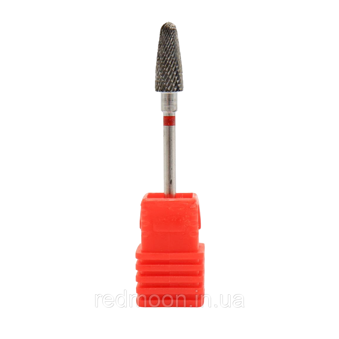 Фреза твердосплавна для зняття гель-лаку Nail Drill Червона / Фреза напівсферичний конус