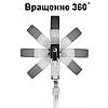 Дзеркало косметичне на стіл двостороннє, діаметр 20 см LED-підсвітка, 10х кратне збільшення, висувне, фото 2