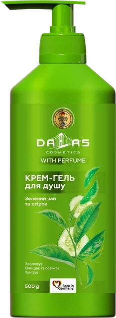 Крем-гель для душу Dalas "Зелений чай та огірок" (500г.)