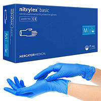 Нітрилові рукавички nitrylex®, — pf protect/basic — сині (100 шт.)