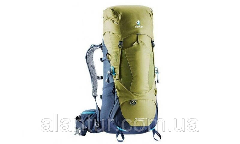 Рюкзак Deuter Aircontact Lite 40+10 moss-navy з системою вентиляції та регулювання лямок